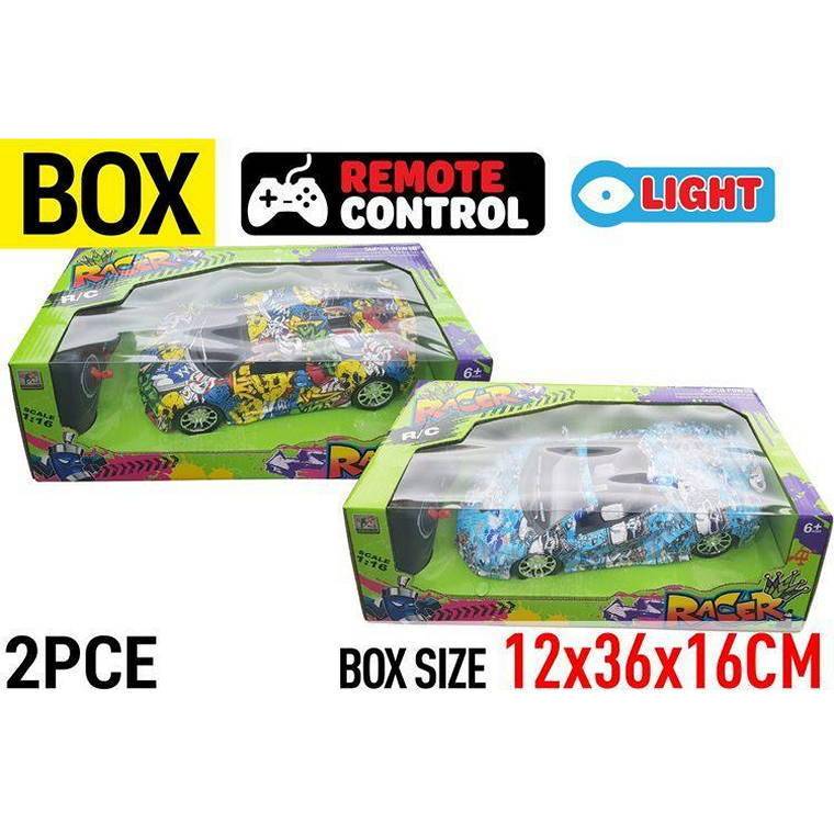 Racer Car Graffiti R/C with Light, 2pcs