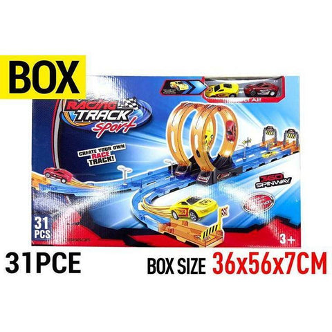 Racing Track Sport Double Loop Cars, 31pcs