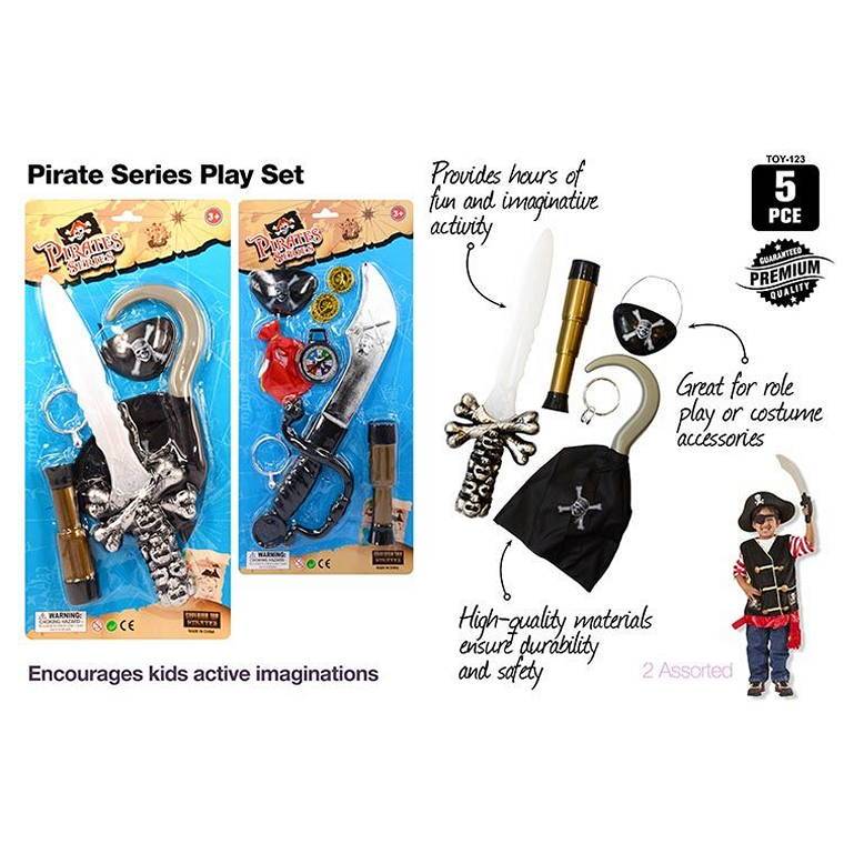 Pirate Playset with Sword, 8pcs