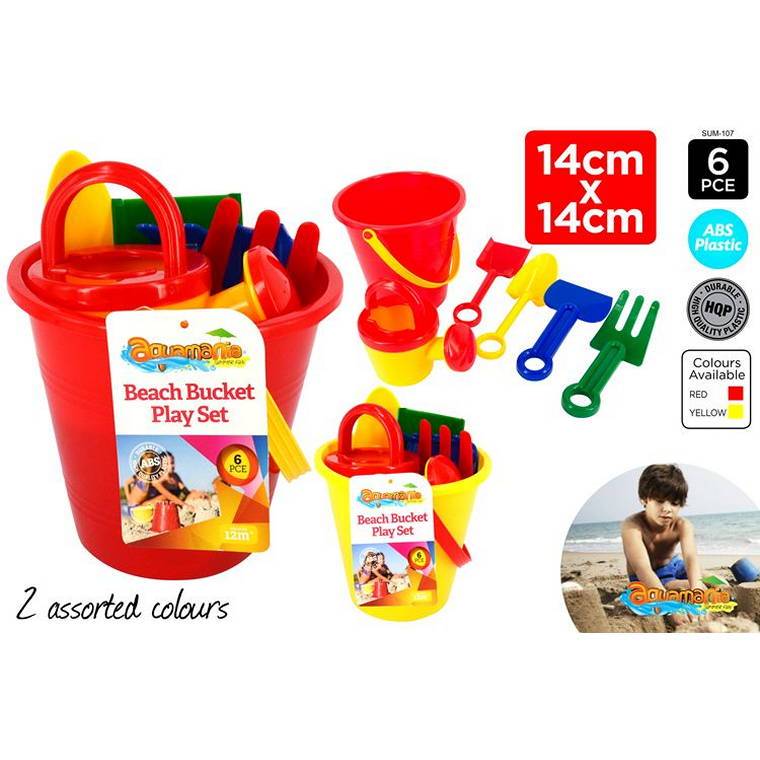 Beach Bucket Play Set, 6pcs