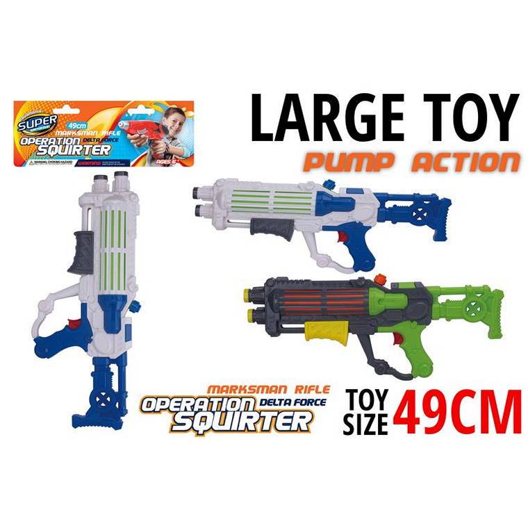 Water Gun , Pump Action, 49cm, 2 Assorted