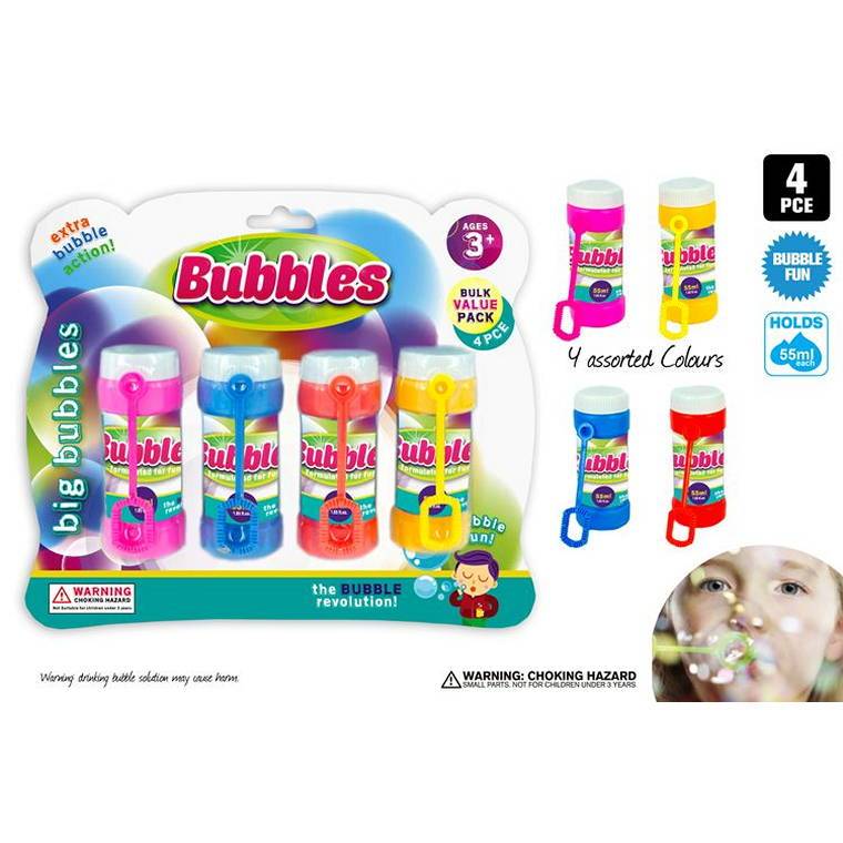 Bubbles with Blower, 55ml, 4pcs