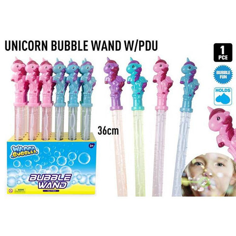 Unicorn Bubble Wand, 36cm