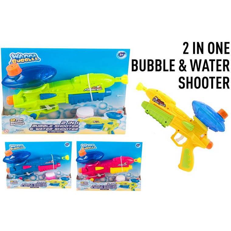 3 in 1 Bubble and Pump Action Water Gun