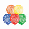 Balloon 10Pk Printed Happy Bday